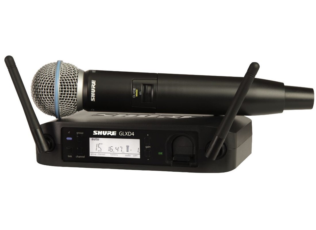 SHURE GLXD24E/B58 Z2 2.4 GHz цифровая вокальная радиосистема с капсюлем динамического микрофона BETA