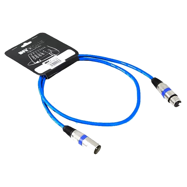 Invotone ACM1101/B - Микрофонный кабель, XLR <-> XLR длина 1 м (синий)