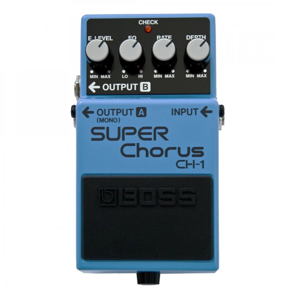 BOSS CH-1 Super Chorus Компактная педаль для электрогитары Хорус, с кристально чистым верхом и особы