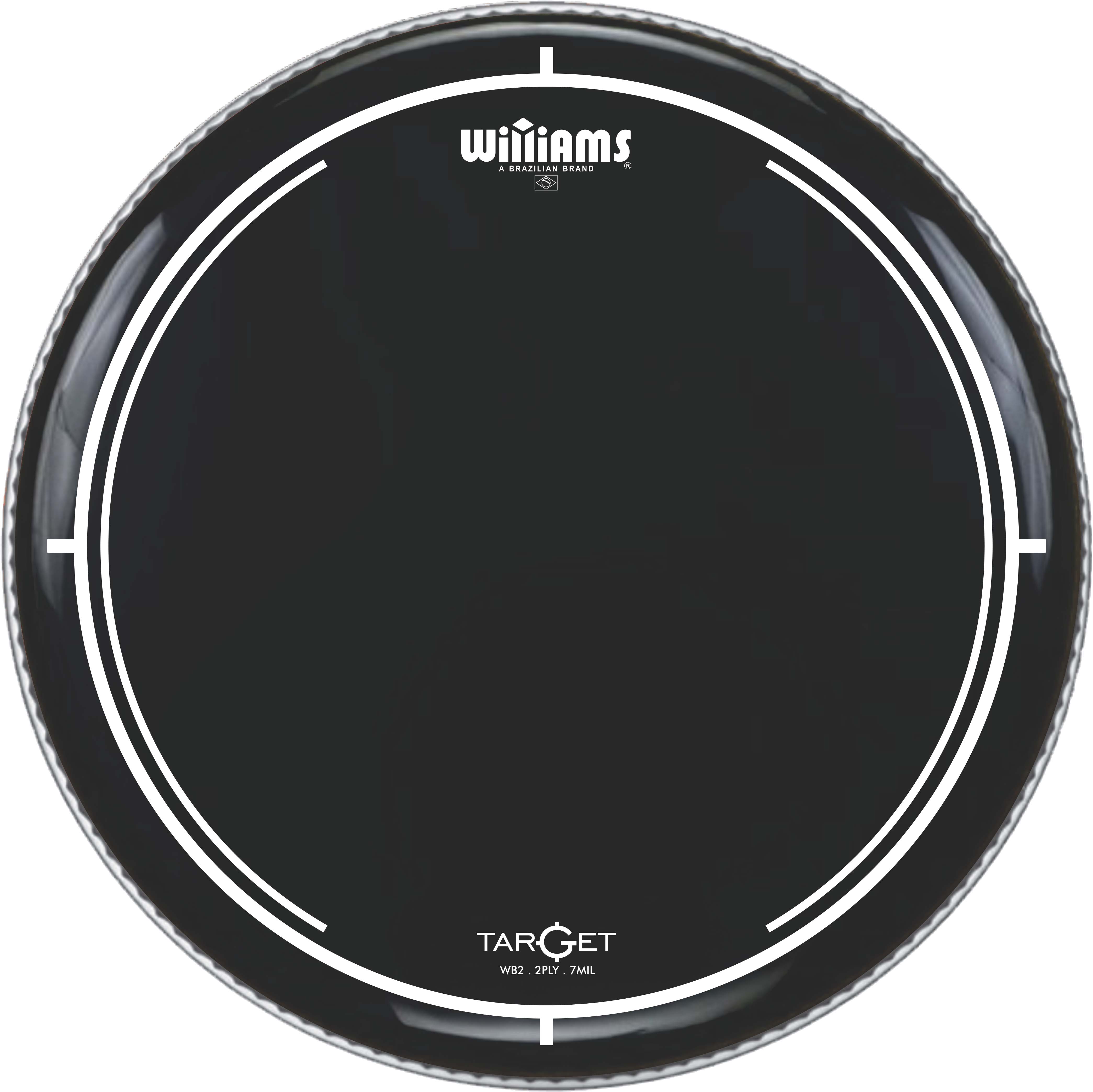 WILLIAMS WB2-7MIL-16 Double Ply Black Oil Target Series 16" Двухслойный пластик для тома прозрачный 