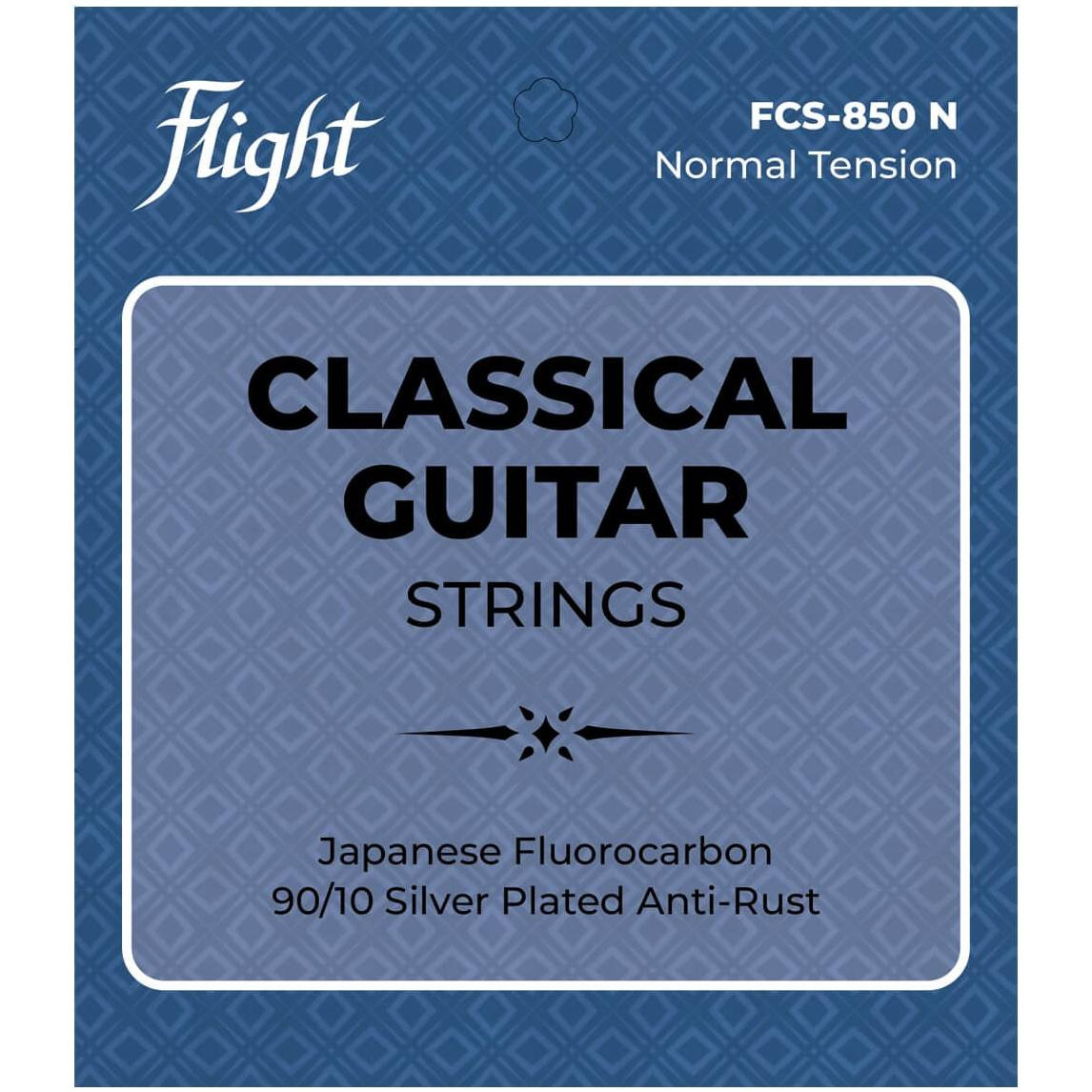FLIGHT FCS-850 N - Струны для классической гитары, флюорокарбон, басы посеребрянные, среднее натяжен