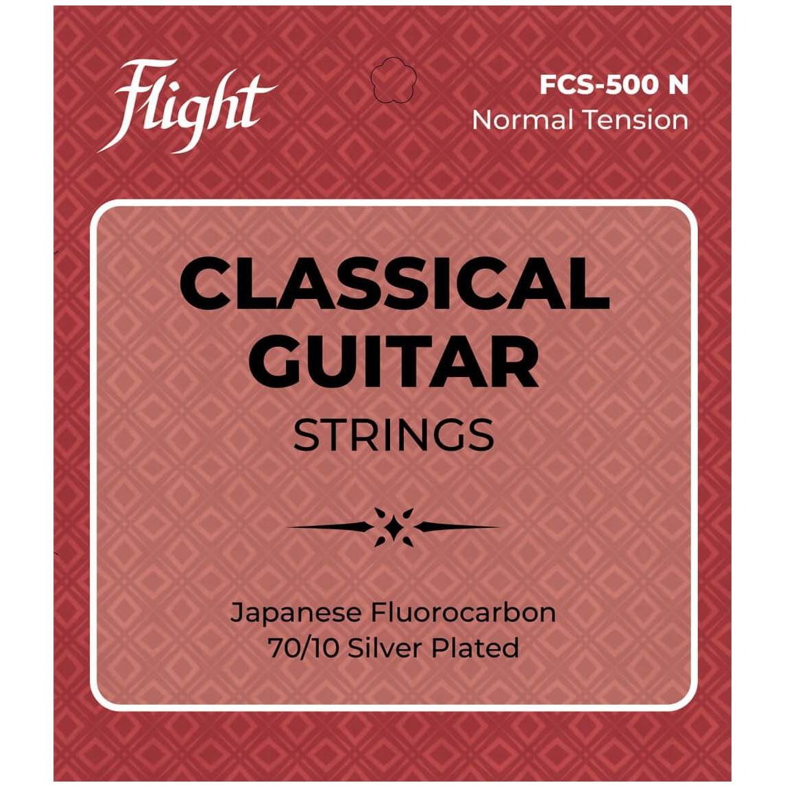 FLIGHT FCS-500 N - Струны для классической гитары, флюорокарбон, басы посеребрянные, среднее натяж