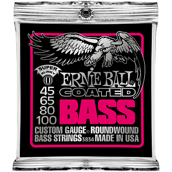 Ernie Ball 3834 струны для бас-гитары Coated 45-100